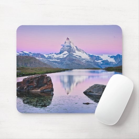 Berg Matterhorn in Zermatt, Schweiz Mousepad (Mit Mouse)