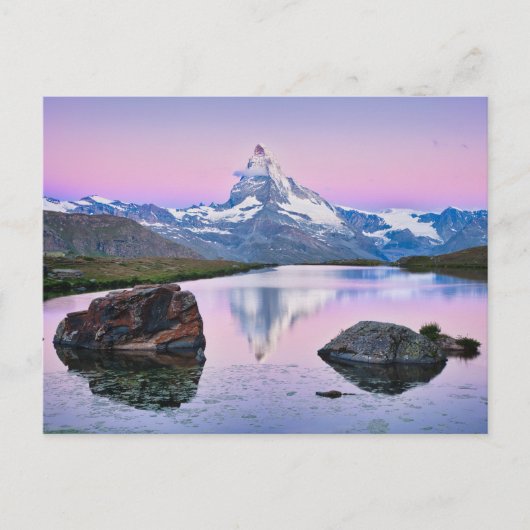 Berg Matterhorn in Zermatt, Schweiz Postkarte (Vorderseite)