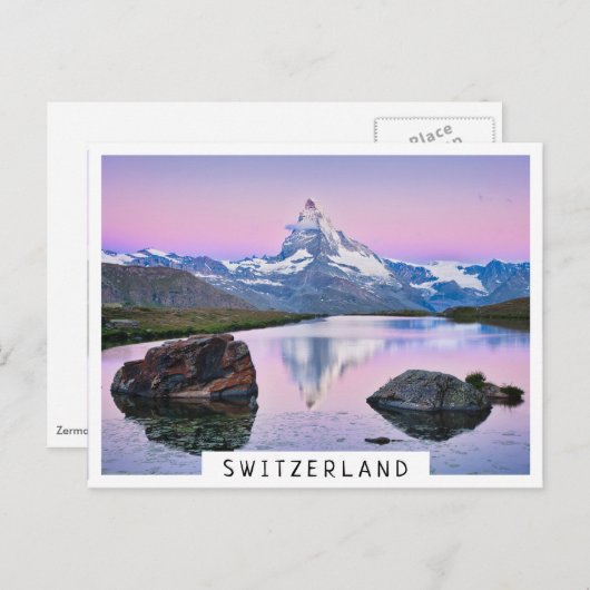 Berg Matterhorn in Zermatt, Schweiz Postkarte (Vorne/Hinten)