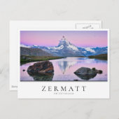 Berg Matterhorn in Zermatt, Schweiz Postkarte (Vorne/Hinten)