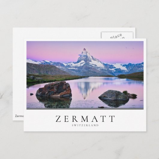 Berg Matterhorn in Zermatt, Schweiz Postkarte (Vorne/Hinten)