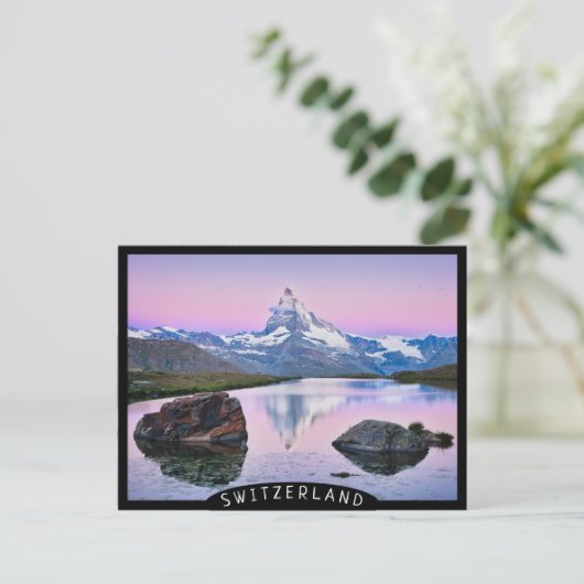 Berg Matterhorn in Zermatt, Schweiz Postkarte (Stehend Vorderseite)