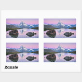 Berg Matterhorn in Zermatt, Schweiz Rechteckiger Aufkleber (Blatt)