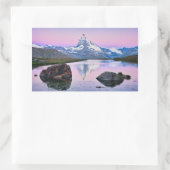Berg Matterhorn in Zermatt, Schweiz Rechteckiger Aufkleber (Tasche)