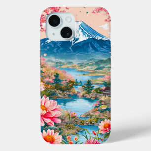Berg mit einem See und Blumen Case-Mate iPhone Hülle