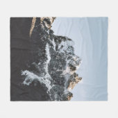 BERG MIT SCHNEELAGE AM TAG FLEECEDECKE (Vorderseite (Horizontal))