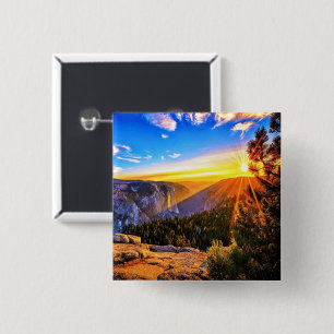 Berg mit Sonnenaufgang Foto Button