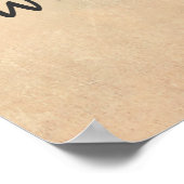 Berg mit Sonnenstrahlen - Wanderlust Typografie Poster (Ecke)