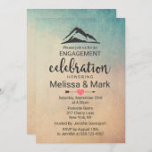 Berg mit Sunrochen Engagement Party einladen Einladung (Vorne/Hinten)