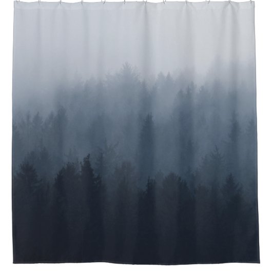 BERG MIT WALD IM FUSTER DUSCHVORHANG (Vorderseite)