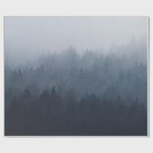 BERG MIT WALD IM NEBEL GESCHENKPAPIER (Flach)
