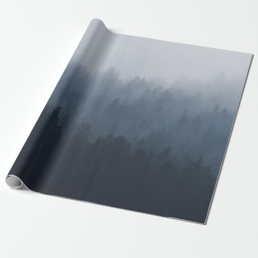 BERG MIT WALD IM NEBEL GESCHENKPAPIER (Ungerollt)