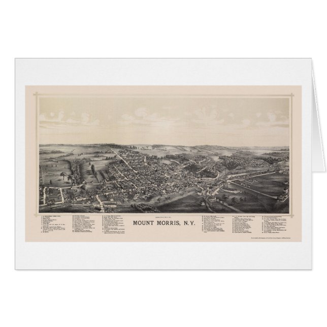 Berg Morris, NY panoramische Karte - 1893 (Vorderseite (Horizontal))