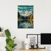 Berg Nanga Parbat V03 Poster (Heimbüro)