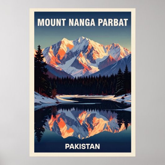 Berg Nanga Parbat V04 Poster (Vorne)