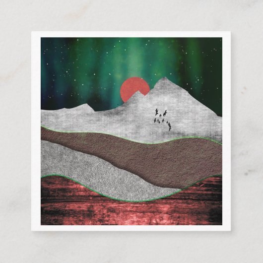 Berg Nordlichter Begleitkarte (Rückseite)