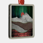 Berg Nordlichter Ornament Aus Metall (Rechts)