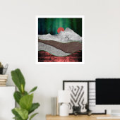Berg Nordlichter Poster (Heimbüro)