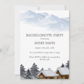 Berg oder Hütte oder Campingplatz Bachelorette Woc Einladung (Vorderseite)
