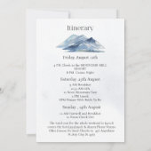 Berg oder Hütte oder Campingplatz Bachelorette Woc Einladung (Rückseite)