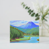 Berg Oregon Postkarte (Stehend Vorderseite)