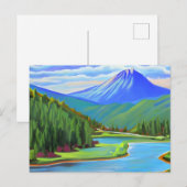Berg Oregon Postkarte (Vorne/Hinten)