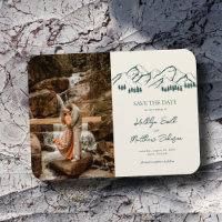 Berg Outdoor Sage Grüne Hochzeit retten das Datum
