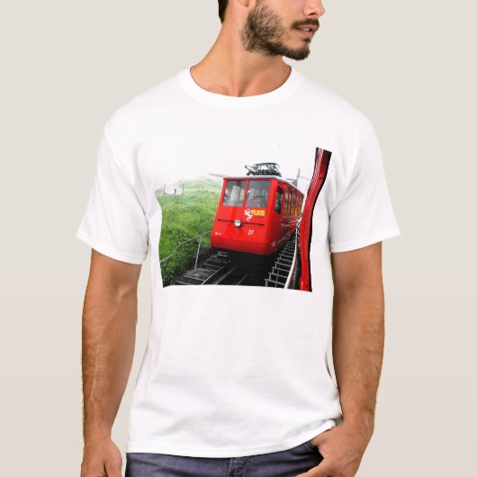 Berg Pilatus Zahneisenbahn in der Schweiz T-Shirt (Vorderseite)