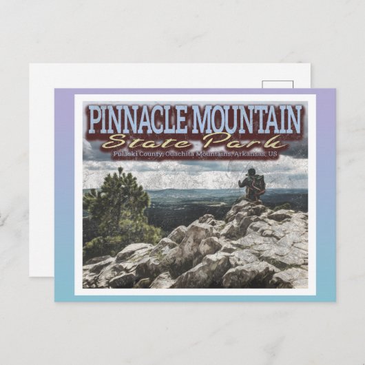 BERG PINNACLE - BERGE QUACHITA - ARKANSAS POSTKARTE (Vorne/Hinten)