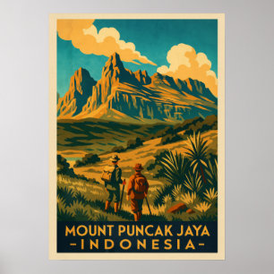 Berg Puncak Jaya Indonesien V01 Poster