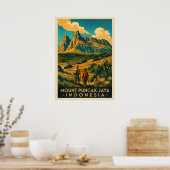 Berg Puncak Jaya Indonesien V01 Poster (Küche)