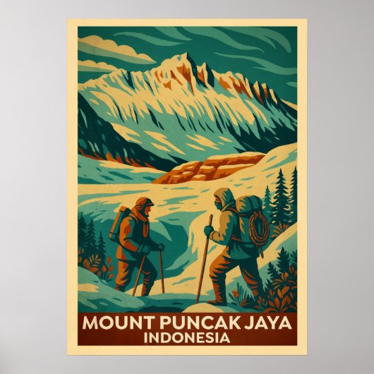 Berg Puncak Jaya Indonesien V02 Poster (Vorne)