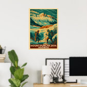 Berg Puncak Jaya Indonesien V02 Poster (Heimbüro)