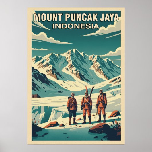 Berg Puncak Jaya Indonesien V04 Poster (Vorne)