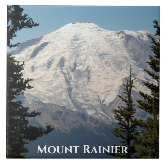Berg Rainier Cascade Berggipfel Fliese (Vorderseite)