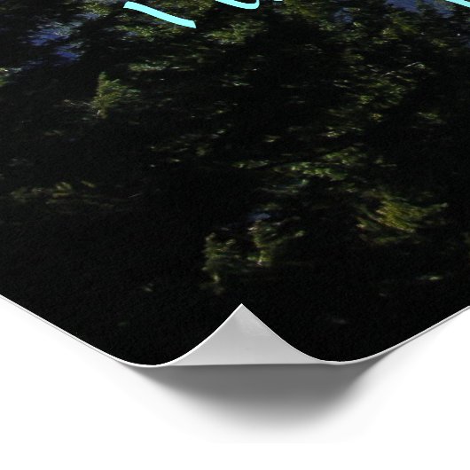 Berg Rainier im Nebel mit der Schrift Verse Poster (Ecke)