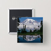 Berg Rainier in einer Bergbahn Button (Vorne & Hinten)