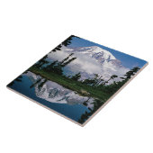 Berg Rainier in einer Bergbahn Fliese (Seite)