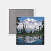 Berg Rainier in einer Bergbahn Magnet (Vorderseite/Rückseite)