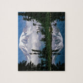 Berg Rainier in einer Bergbahn Puzzle (Vertikal)