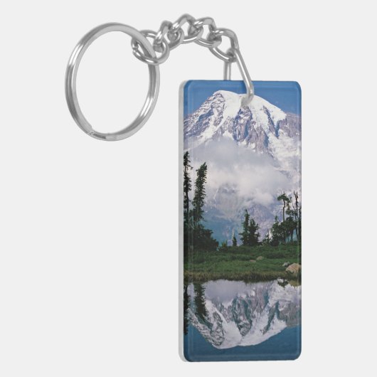 Berg Rainier in einer Bergbahn Schlüsselanhänger (Vorderseite links)