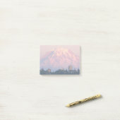 Berg Rainier Pink Alpenglow Landschaft Post-it Klebezettel (Auf Schreibtisch)