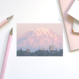 Berg Rainier Pink Alpenglow Landschaft Post-it Klebezettel