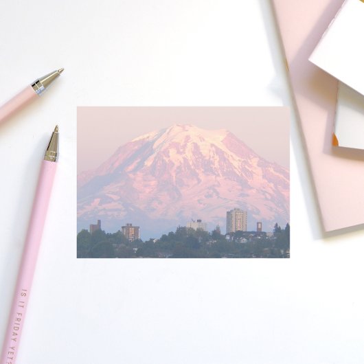Berg Rainier Pink Alpenglow Landschaft Post-it Klebezettel