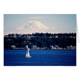 Berg Rainier, Segelboote auf der Puget Sound Card