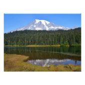 Berg Rainier und Reflektion des Sees Fotodruck (Vorne)