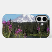 Berg Rainier und Wildblumen Landschaftliche Landsc Case-Mate iPhone Hülle (Rückseite (Horizontal))