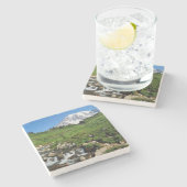 Berg Rainier, Wasserfall, schneebedeckt Steinuntersetzer (Seitenansicht)