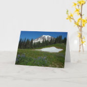 Berg Rainier, Wildblumen und Schnee Karte (Gelbe Blume)