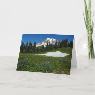 Berg Rainier, Wildblumen und Schnee Karte